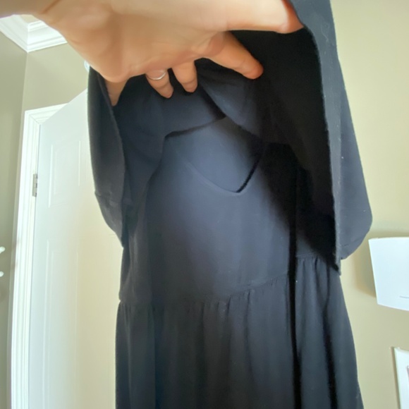 GAP maternity overlay nursing black dress - Picture 3 of 6